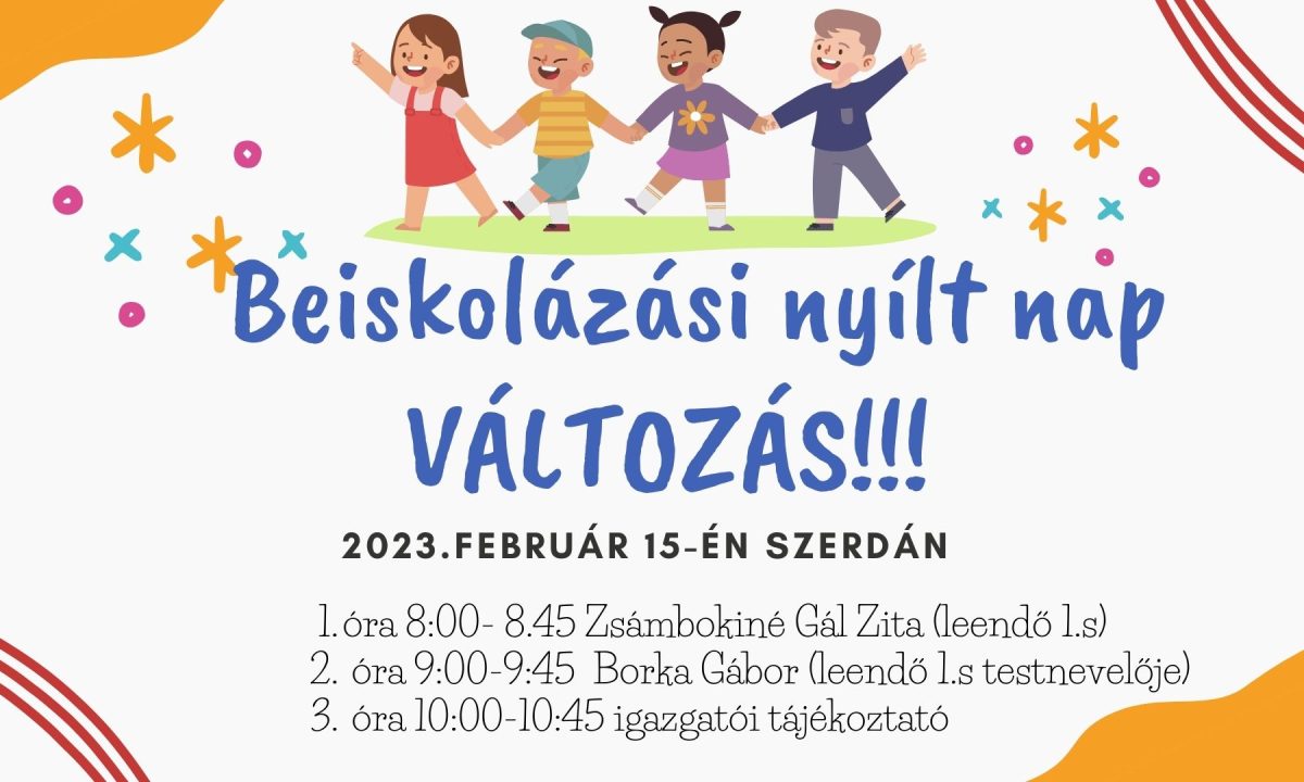Nyílt nap: VÁLTOZÁS